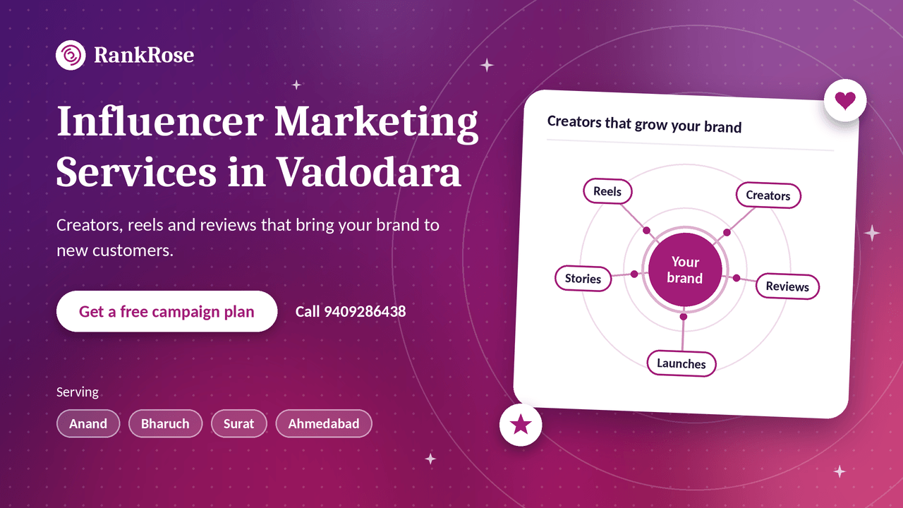 Influencer Marketing Services in Vadodara – Reach New Customers Through Creators
