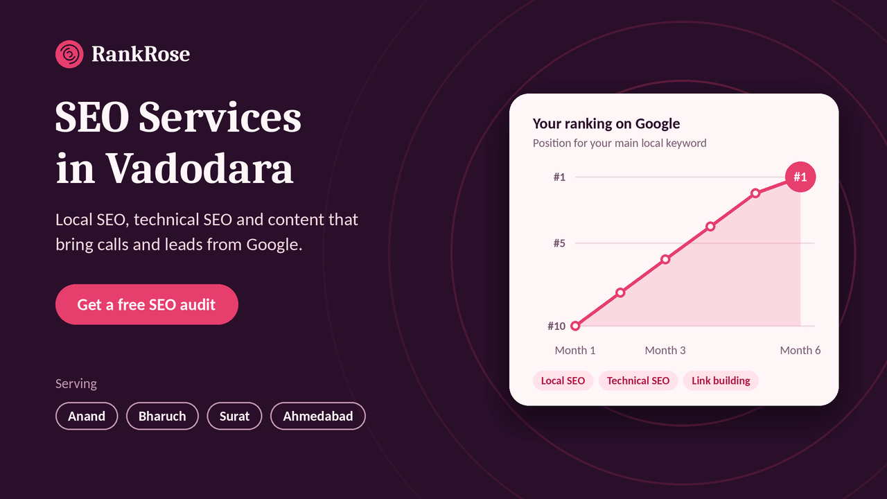 rankrose seo services vadodara